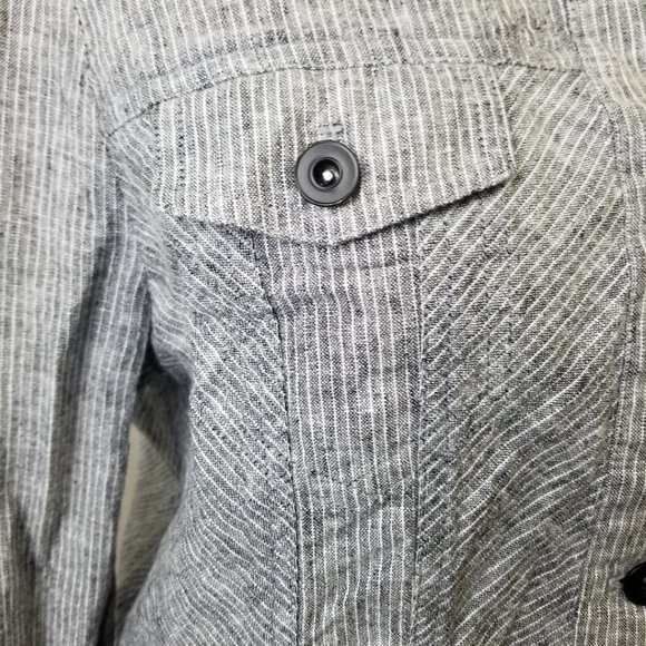 1. State Boardwalk Stripe Crop Trucker Jacket - Picture 6 of 12